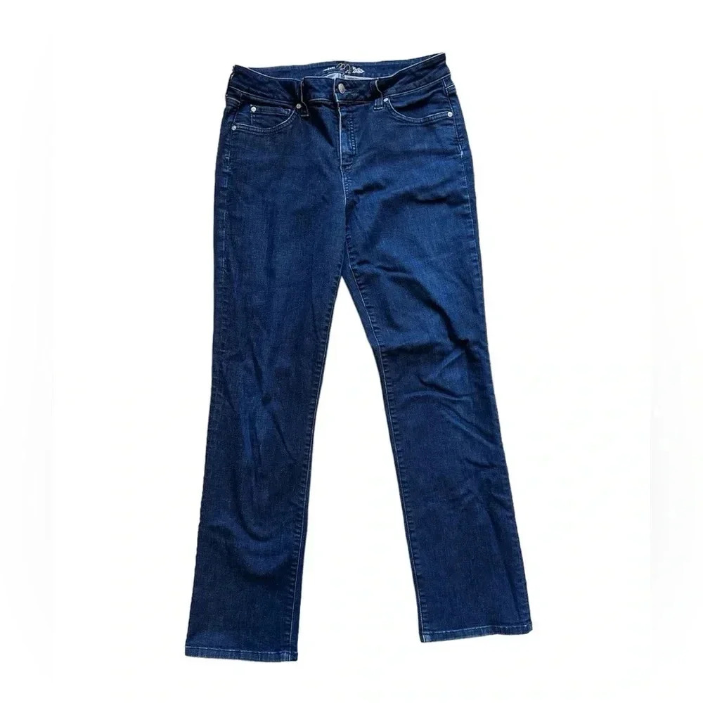 MIRACLEBODY Women’s Dark Denim Straight Leg Jeans Size 12